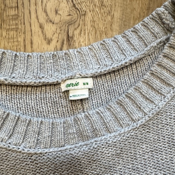 Aerie Light Gray Women's Crew Neck Sweater - Picture 2 of 6